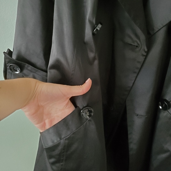 Bebe black trench coat jacket medium - Picture 10 of 13